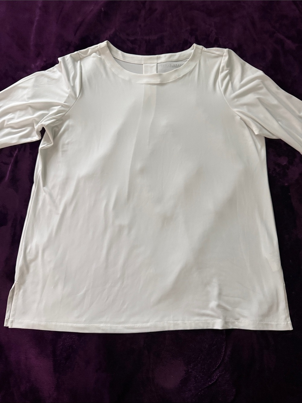 White blouse by Susan Graver XL 3/4 sleeves